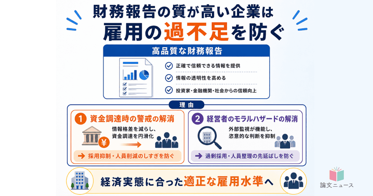 財務報告の質が良いほど、雇用量が適切になる 大規模調査からの報告